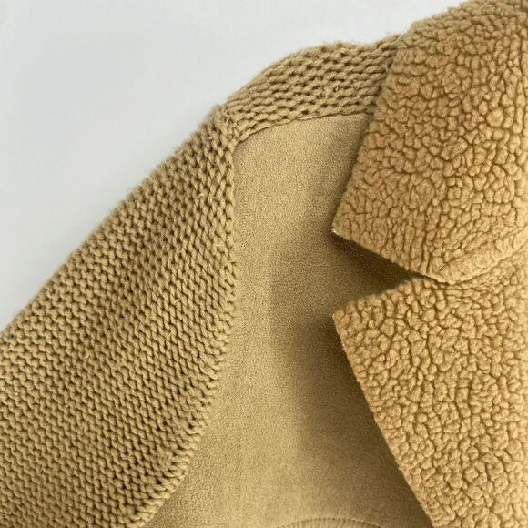 Energie Women's Faux Sued Button Front Knitted Blazer Jacket Size Large - Picture 8 of 8